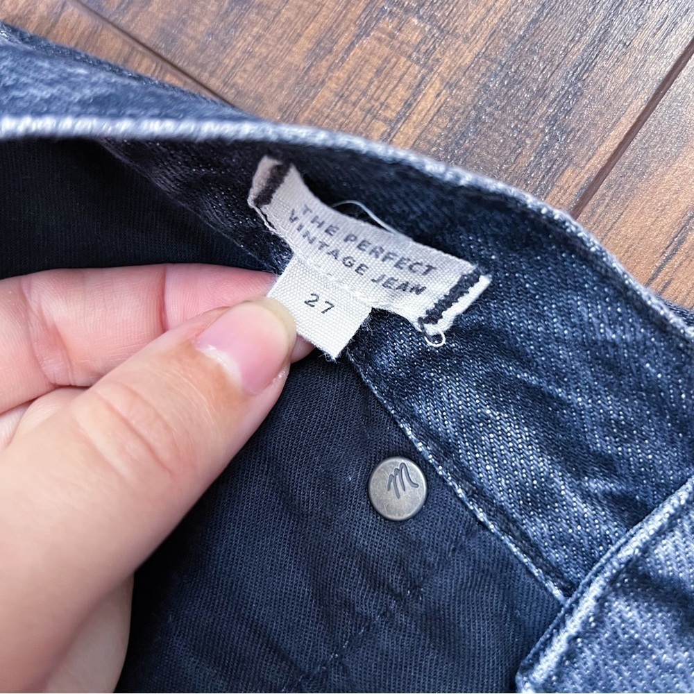 Madewell • The Perfect Vintage Jean in Roxstone Wash: Knee-Rip Edition black - Picture 5 of 12